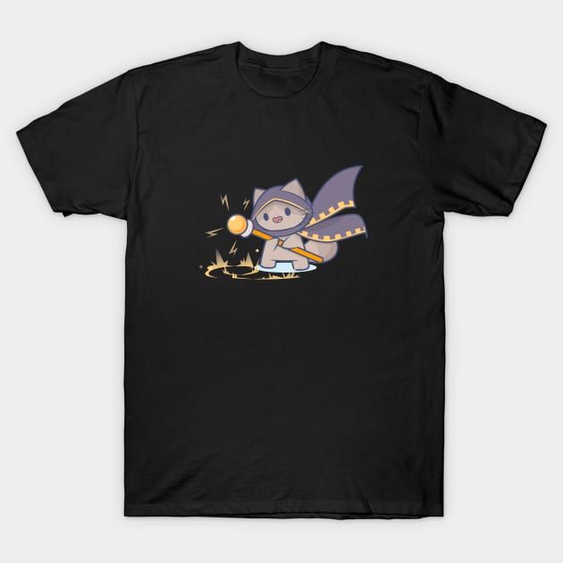 Tiny Thunder Mage Kitty T-Shirt by Everything A Cat